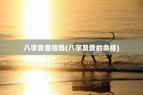 八字贵重格局(八字及贵的命格)