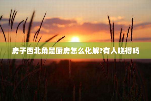 房子西北角是厨房怎么化解?有人晓得吗