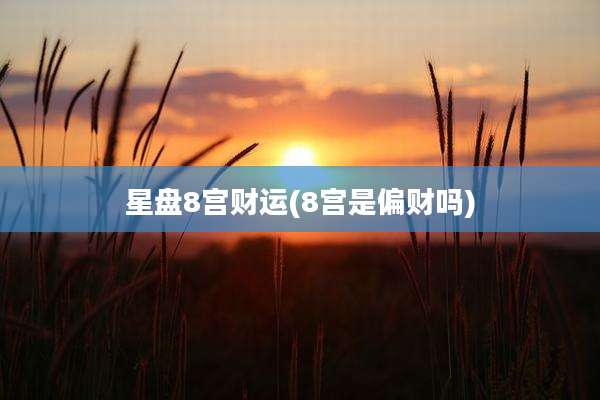 星盘8宫财运(8宫是偏财吗)