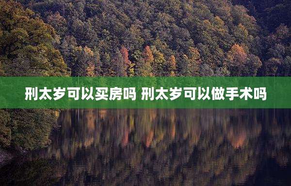 刑太岁可以买房吗 刑太岁可以做手术吗