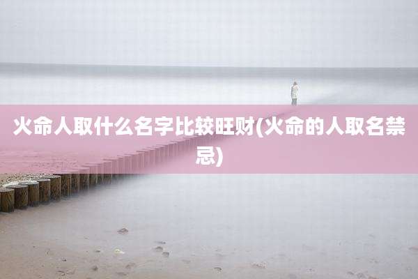火命人取什么名字比较旺财(火命的人取名禁忌)