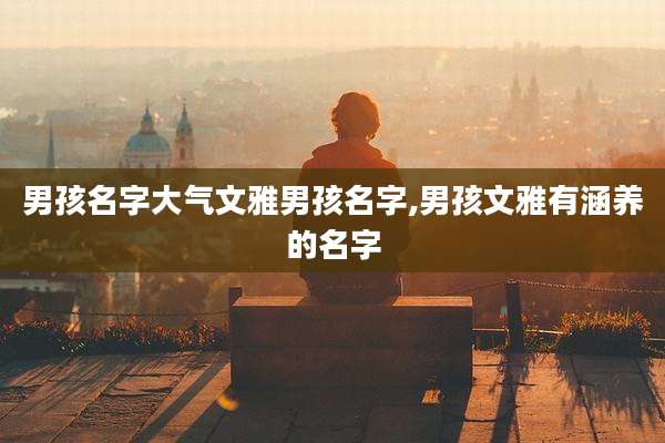 男孩名字大气文雅男孩名字,男孩文雅有涵养的名字
