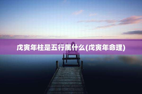 戊寅年柱是五行属什么(戊寅年命理)