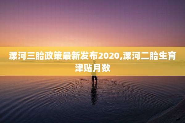 漯河三胎政策最新发布2020,漯河二胎生育津贴月数