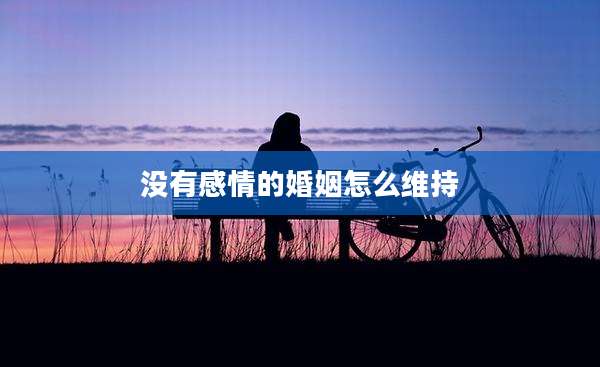 没有感情的婚姻怎么维持