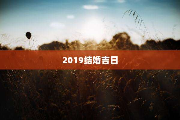 2019结婚吉日