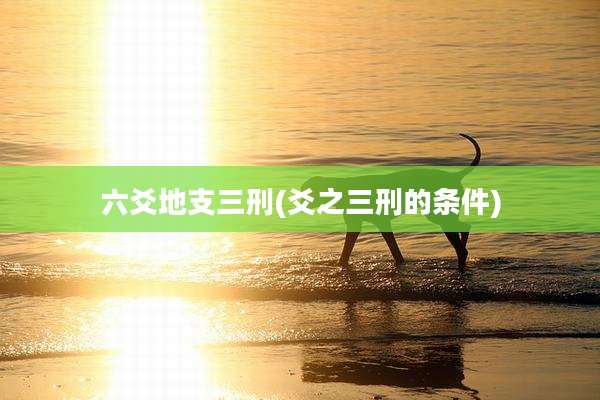 六爻地支三刑(爻之三刑的条件)