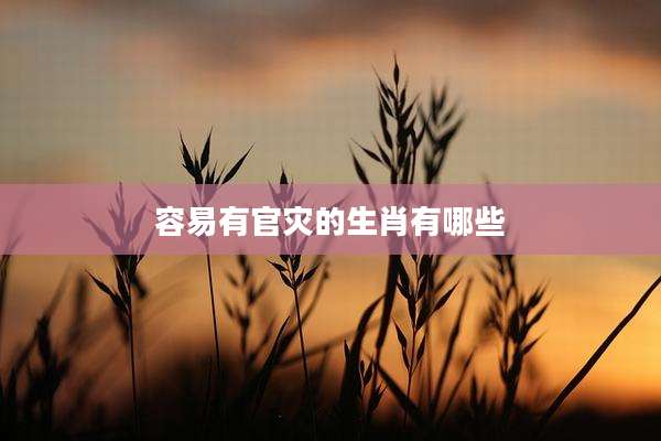 容易有官灾的生肖有哪些