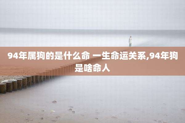 94年属狗的是什么命 一生命运关系,94年狗是啥命人