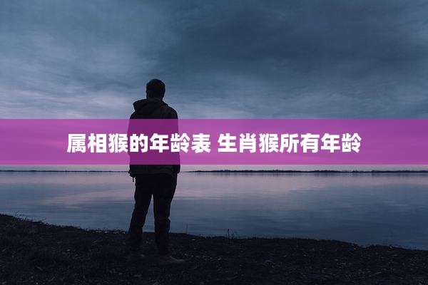 属相猴的年龄表 生肖猴所有年龄