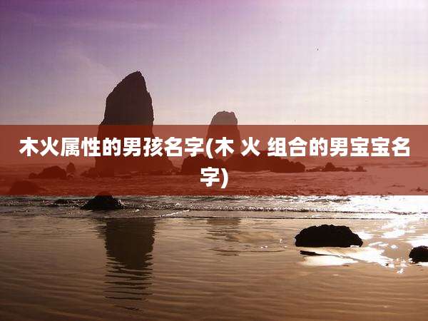 木火属性的男孩名字(木 火 组合的男宝宝名字)