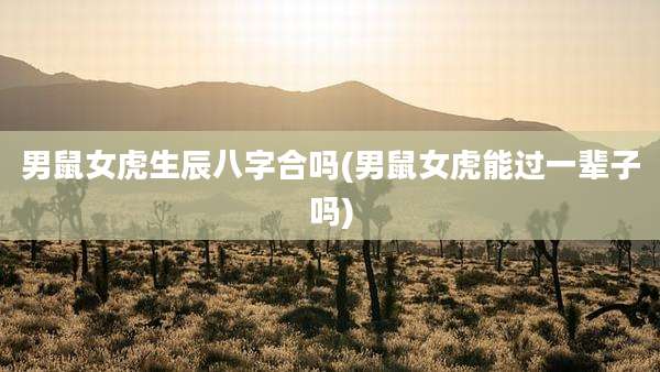 男鼠女虎生辰八字合吗(男鼠女虎能过一辈子吗)
