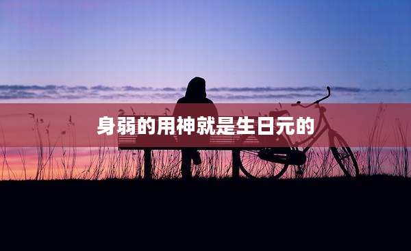 身弱的用神就是生日元的