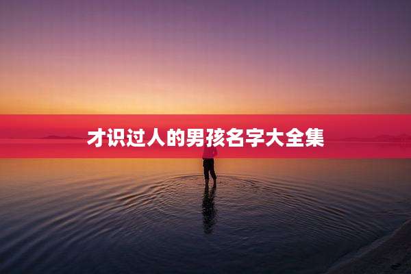 才识过人的男孩名字大全集