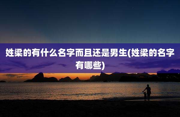 姓梁的有什么名字而且还是男生(姓梁的名字有哪些)