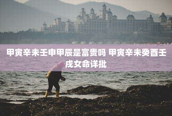 甲寅辛未壬申甲辰是富贵吗 甲寅辛未癸酉壬戌女命详批