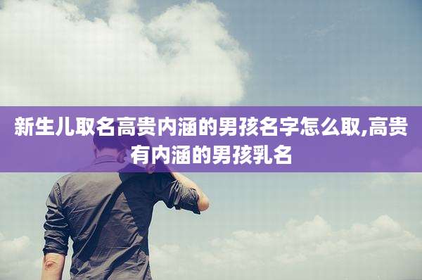 新生儿取名高贵内涵的男孩名字怎么取,高贵有内涵的男孩乳名