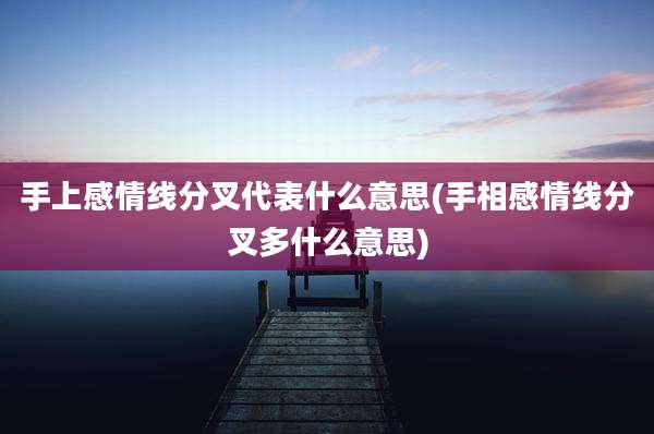 手上感情线分叉代表什么意思(手相感情线分叉多什么意思)