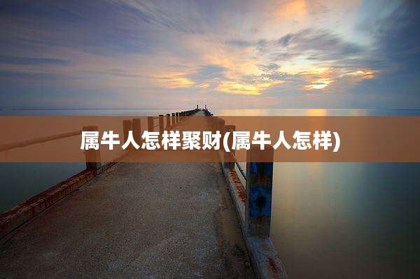 属牛人怎样聚财(属牛人怎样)