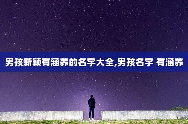 男孩新颖有涵养的名字大全,男孩名字 有涵养