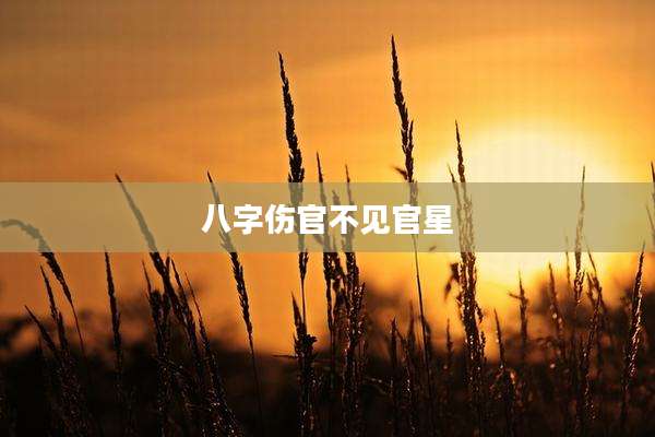 八字伤官不见官星