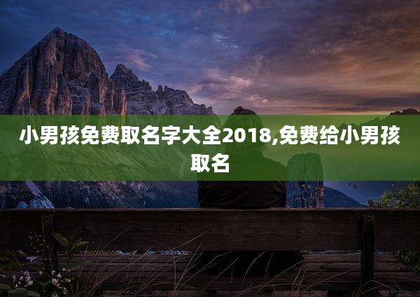 小男孩免费取名字大全2018,免费给小男孩取名