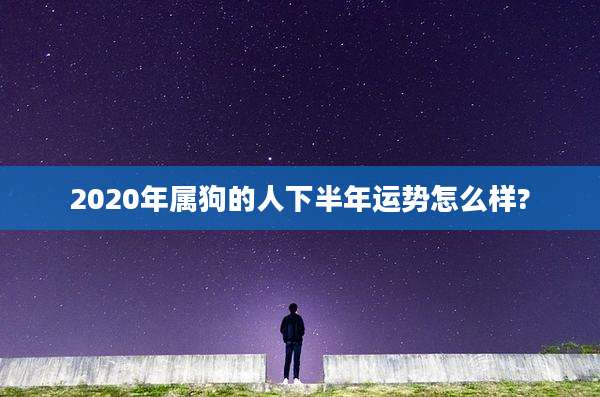 2020年属狗的人下半年运势怎么样?