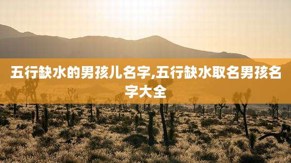 五行缺水的男孩儿名字,五行缺水取名男孩名字大全