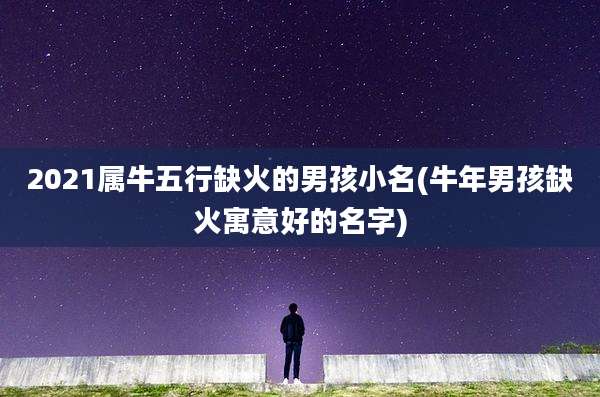 2021属牛五行缺火的男孩小名(牛年男孩缺火寓意好的名字)