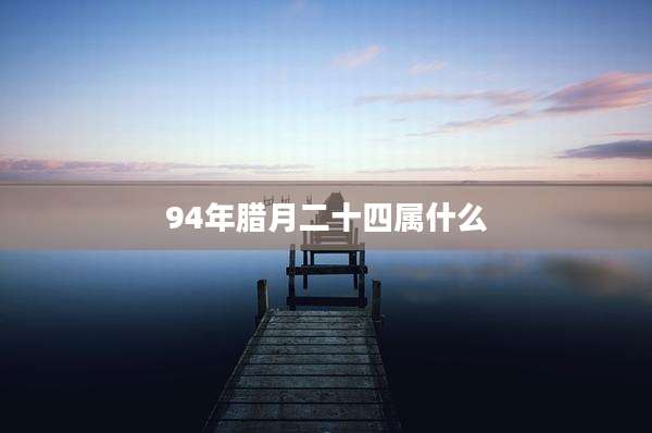 94年腊月二十四属什么