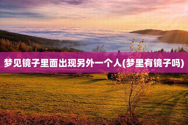 梦见镜子里面出现另外一个人(梦里有镜子吗)