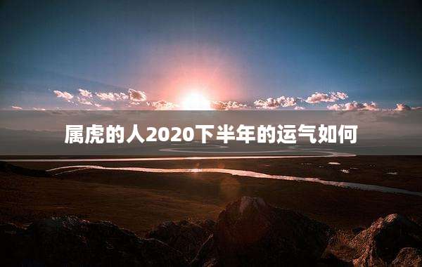 属虎的人2020下半年的运气如何