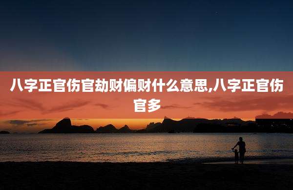 八字正官伤官劫财偏财什么意思,八字正官伤官多