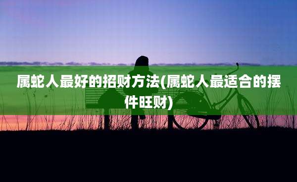 属蛇人最好的招财方法(属蛇人最适合的摆件旺财)