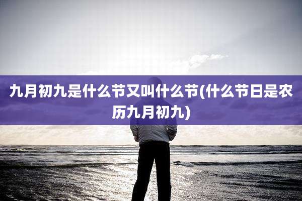 九月初九是什么节又叫什么节(什么节日是农历九月初九)