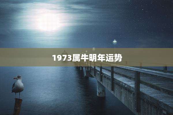 1973属牛明年运势