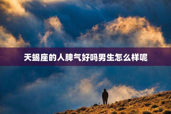 天蝎座的人脾气好吗男生怎么样呢