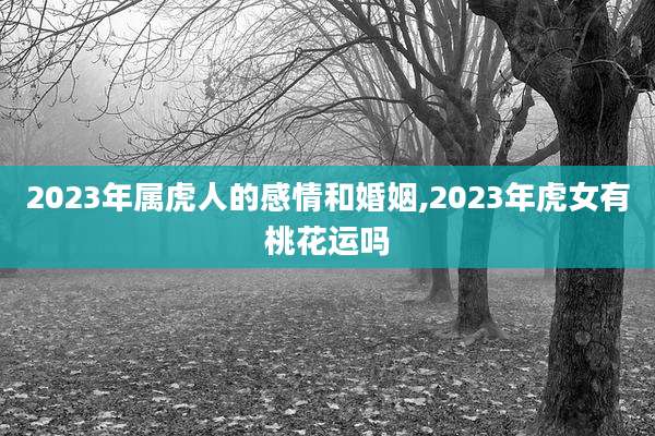 2023年属虎人的感情和婚姻,2023年虎女有桃花运吗