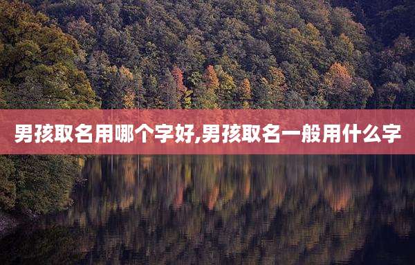 男孩取名用哪个字好,男孩取名一般用什么字