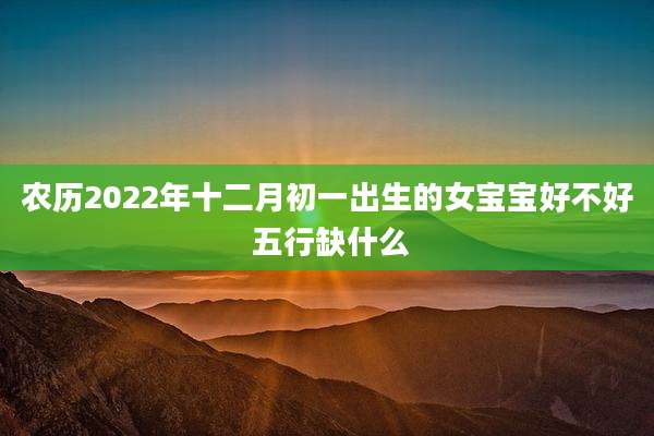 农历2022年十二月初一出生的女宝宝好不好 五行缺什么
