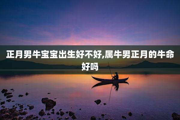 正月男牛宝宝出生好不好,属牛男正月的牛命好吗