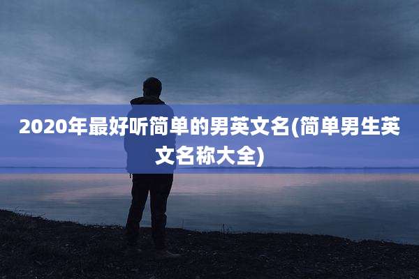 2020年最好听简单的男英文名(简单男生英文名称大全)