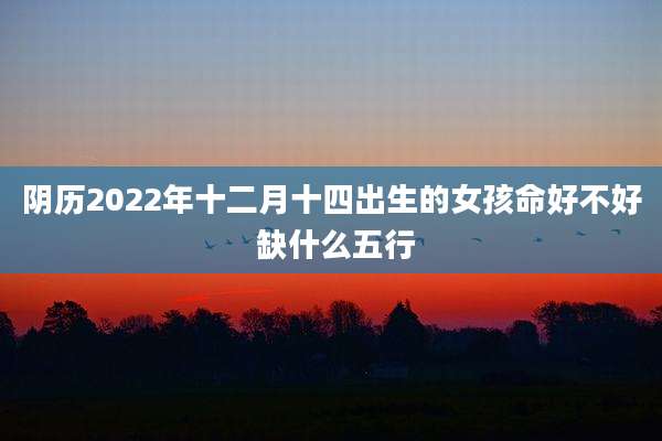 阴历2022年十二月十四出生的女孩命好不好 缺什么五行