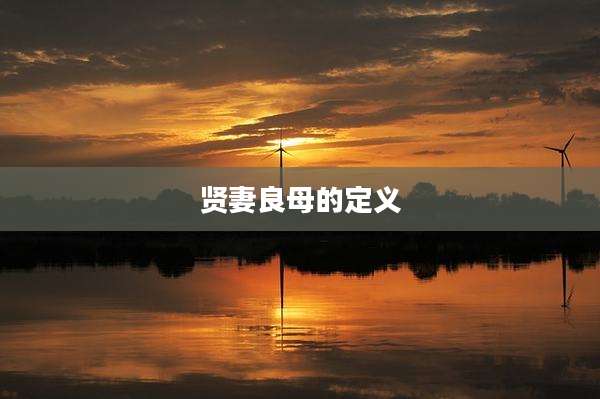贤妻良母的定义