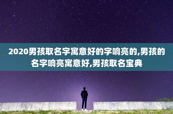 2020男孩取名字寓意好的字响亮的,男孩的名字响亮寓意好,男孩取名宝典