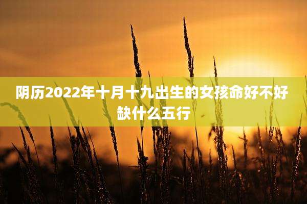 阴历2022年十月十九出生的女孩命好不好 缺什么五行
