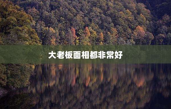 大老板面相都非常好