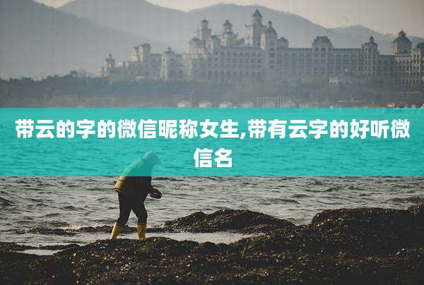 带云的字的微信昵称女生,带有云字的好听微信名