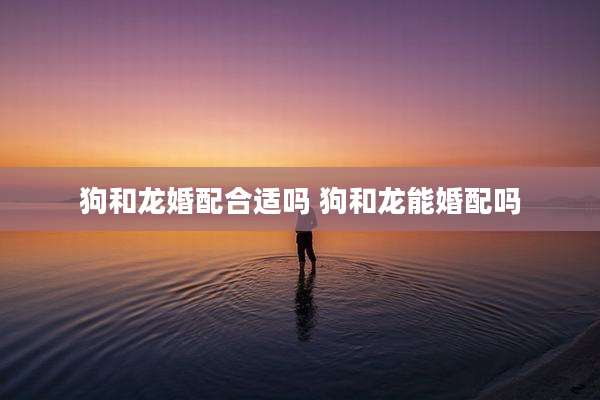 狗和龙婚配合适吗 狗和龙能婚配吗