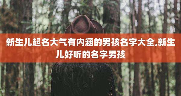 新生儿起名大气有内涵的男孩名字大全,新生儿好听的名字男孩